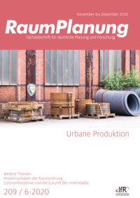 Cover Zeitschrift RaumPlanung 209 / 6-2020